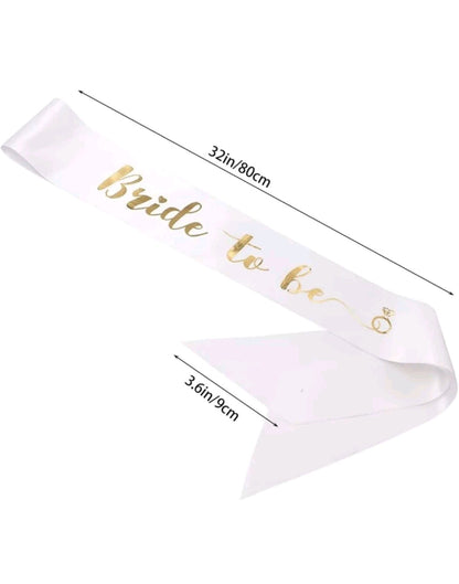 Bride to be Sash (gold)