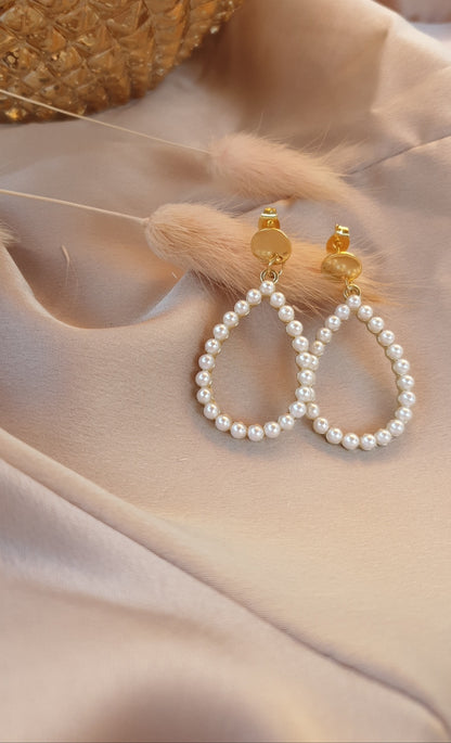 Pearl Drop Earrings Gold